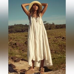 Free People Summer Dreams Maxi Dress ivory white sz XL
